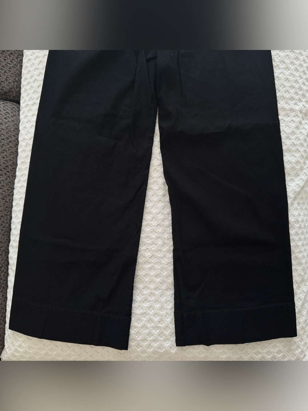 Maeve Anthropologie Colette Cropped Wide Leg Pant Black Magic Fabric Linen 28 - Picture 8 of 14
